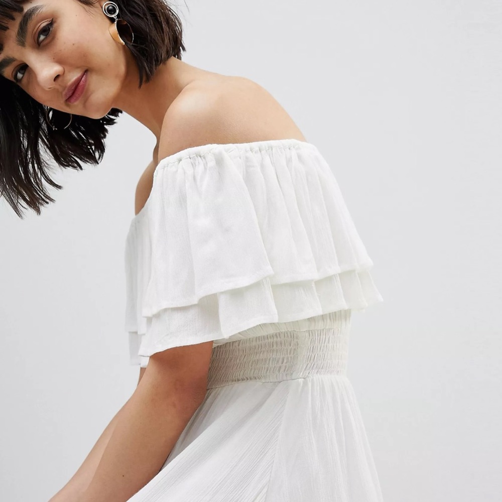 River Island Bardot Off The Shoulder Maxi Dress - Picture 8 of 9